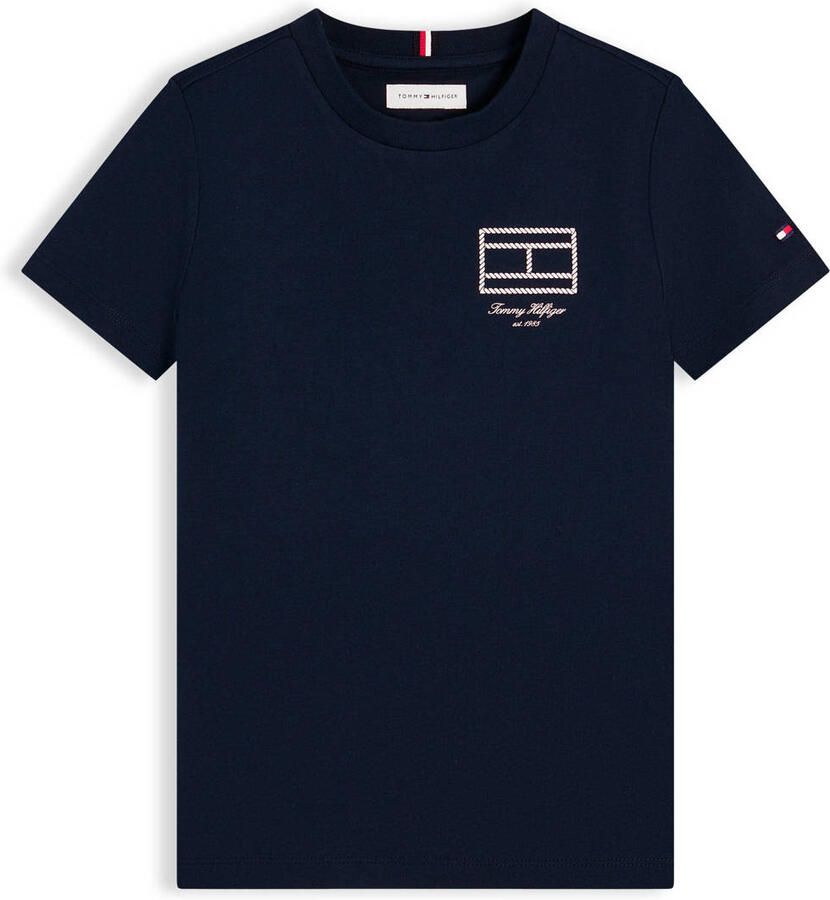 Tommy Hilfiger T-shirt met print donkerblauw