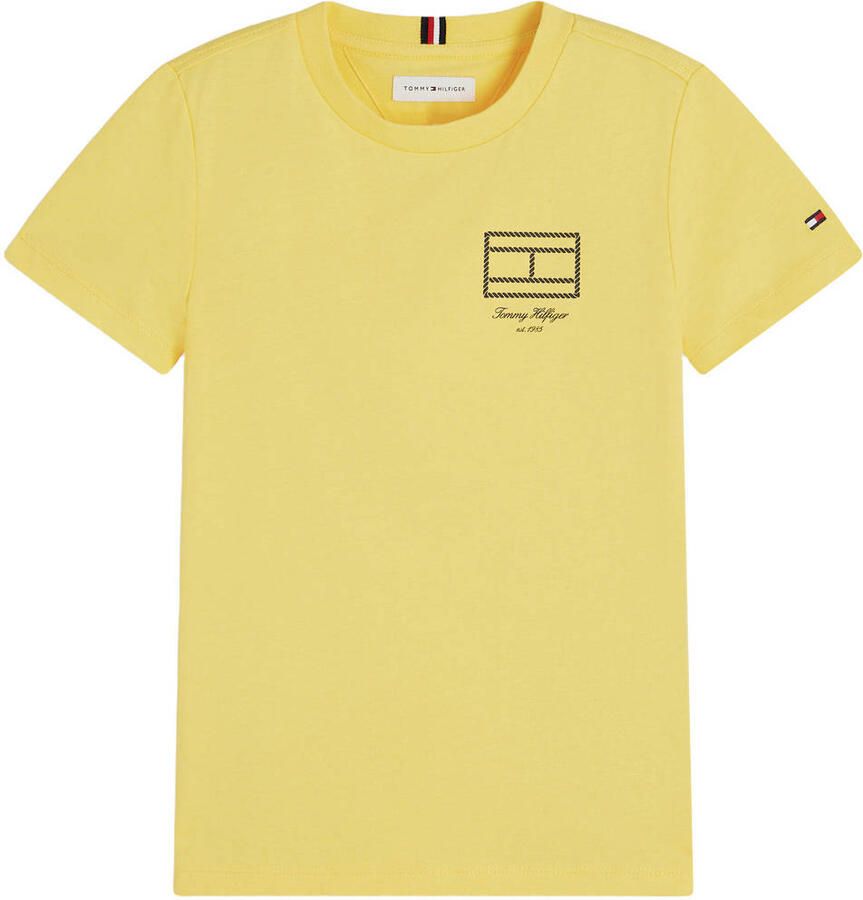 Tommy Hilfiger T-shirt met print geel