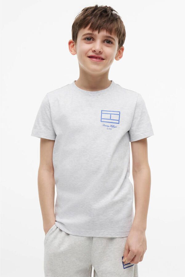 Tommy Hilfiger T-shirt met print lichtgrijs - Foto 2