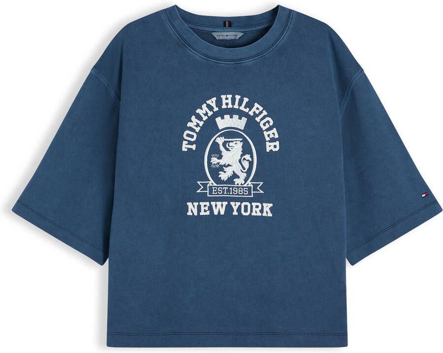 Tommy Hilfiger T-shirt met print marineblauw