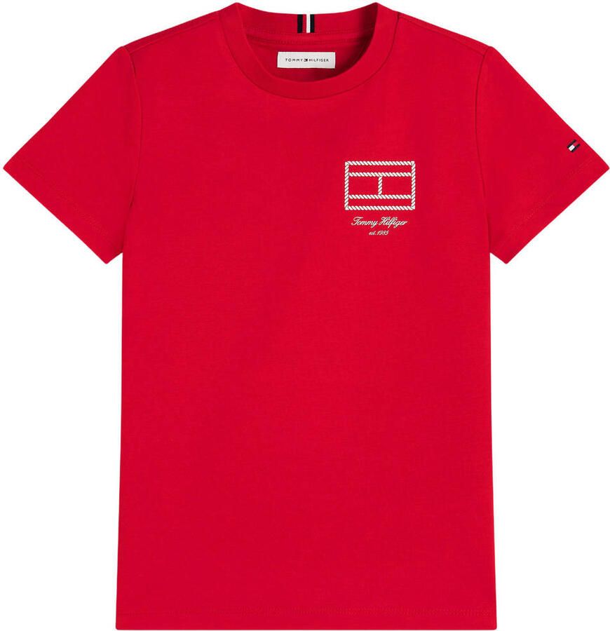 Tommy Hilfiger T-shirt met print rood