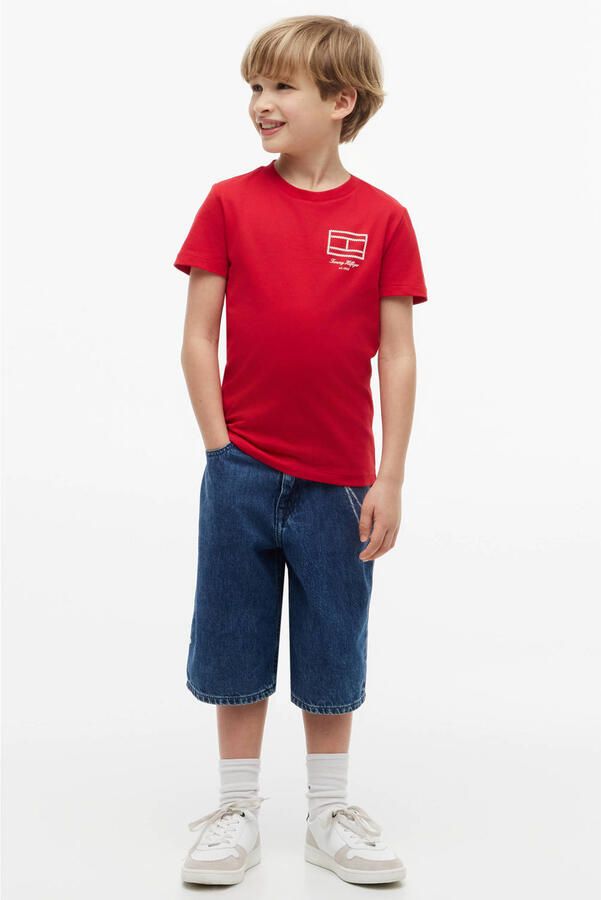 Tommy Hilfiger T-shirt met print rood - Foto 3