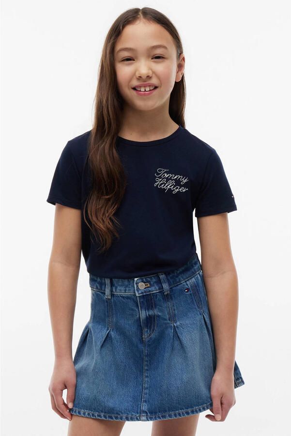 Tommy Hilfiger t-shirt met tekst donkerblauw - Foto 2