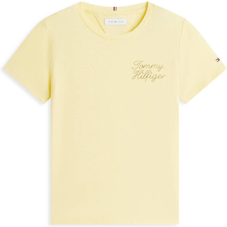Tommy Hilfiger t-shirt met tekst geel