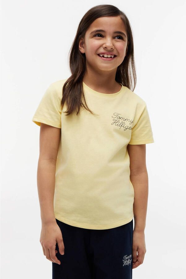 Tommy Hilfiger t-shirt met tekst geel - Foto 2