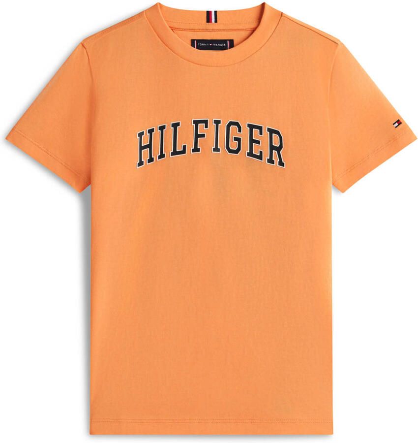 TOMMY HILFIGER Jongens Polo's & T-shirts Hilfiger Varsity T-shirt Perzik - Foto 3