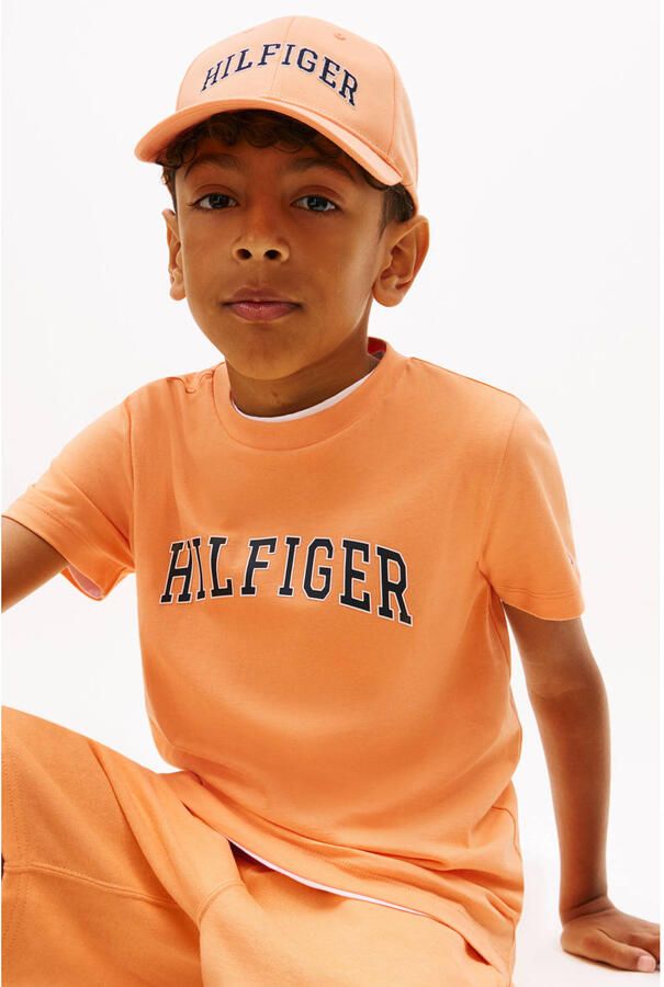 TOMMY HILFIGER Jongens Polo's & T-shirts Hilfiger Varsity T-shirt Perzik - Foto 4