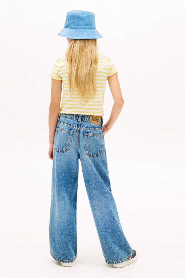 Tommy Hilfiger T-shirt rib gebreid geel wit - Foto 3