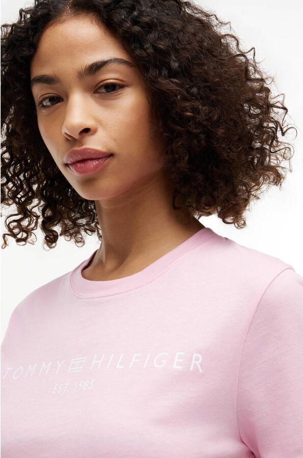 Tommy Hilfiger T-shirt REG CORP LOGO C-NK SS met een logo-opschrift - Foto 3