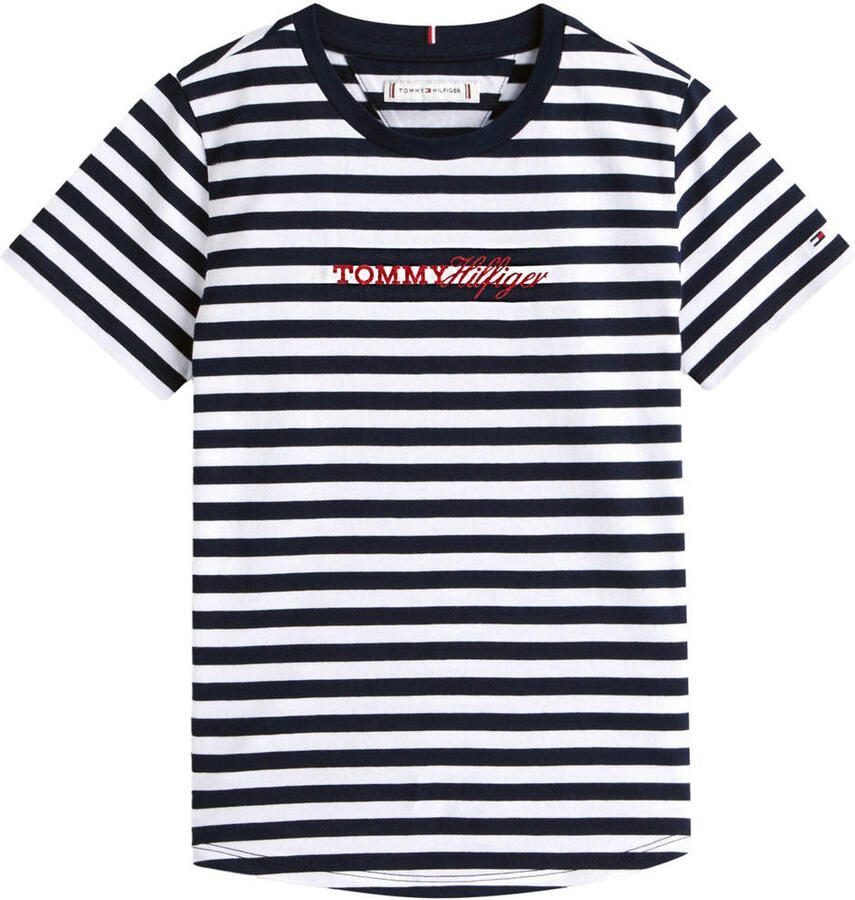 Tommy Hilfiger T-shirt + sweatshort donkerblauw wit - Foto 2