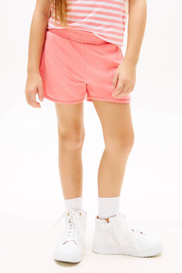 Tommy Hilfiger T-shirt + sweatshort roze wit - Foto 3