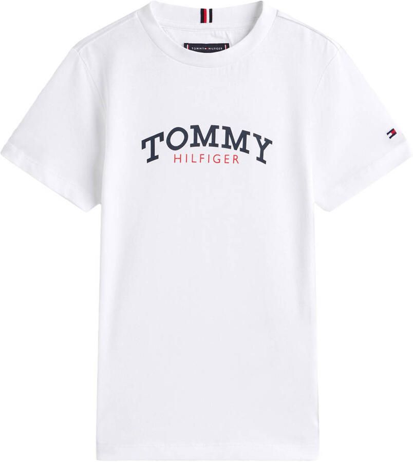 Tommy Hilfiger T-shirt + sweatshort wit donkerblauw - Foto 3