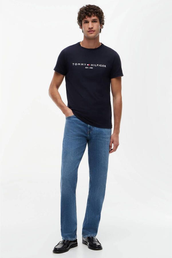 Tommy Hilfiger Zwart Print T-shirt Mannen Herfst Winter Black Heren - Foto 7