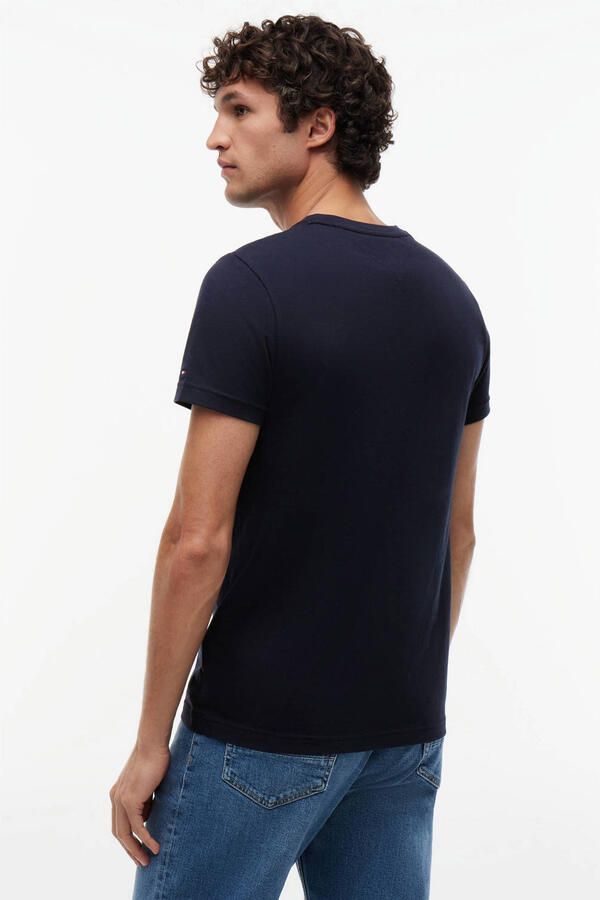 Tommy Hilfiger Zwart Print T-shirt Mannen Herfst Winter Black Heren - Foto 8