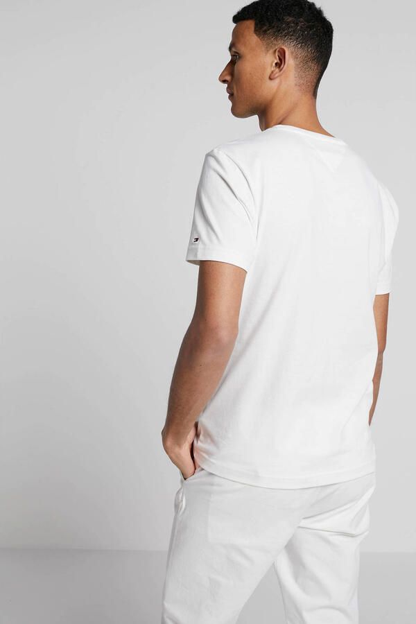 Tommy Hilfiger Wit Print T-shirt Mannen Herfst Winter White Heren - Foto 6