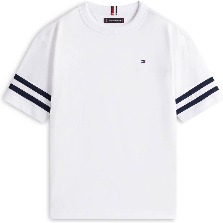 TOMMY HILFIGER Jongens Polo's & T-shirts Varsity Stripes T-shirt Ss Wit - Foto 3