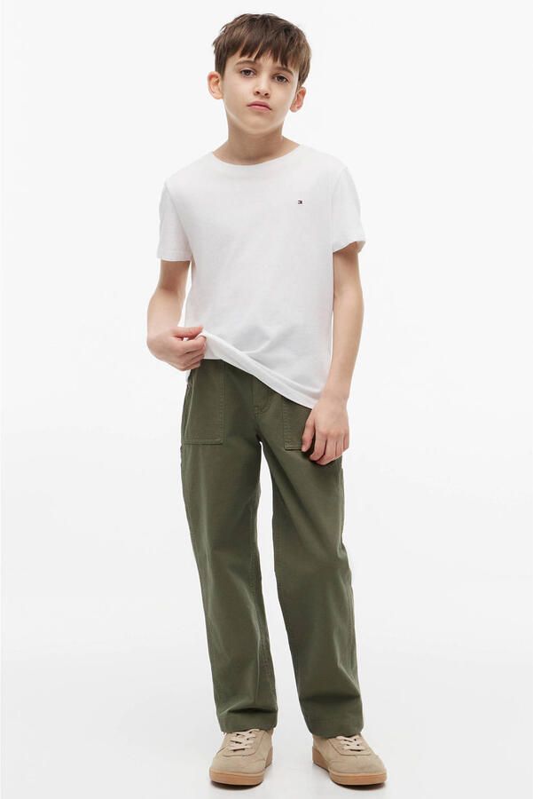Tommy Hilfiger Shirt met ronde hals BOYS BASIC CN KNIT S S met -merklabel - Foto 3