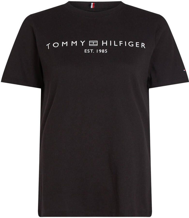 Tommy Hilfiger Shirt met korte mouwen REG CORP LOGO C-NK met logo en borduursel