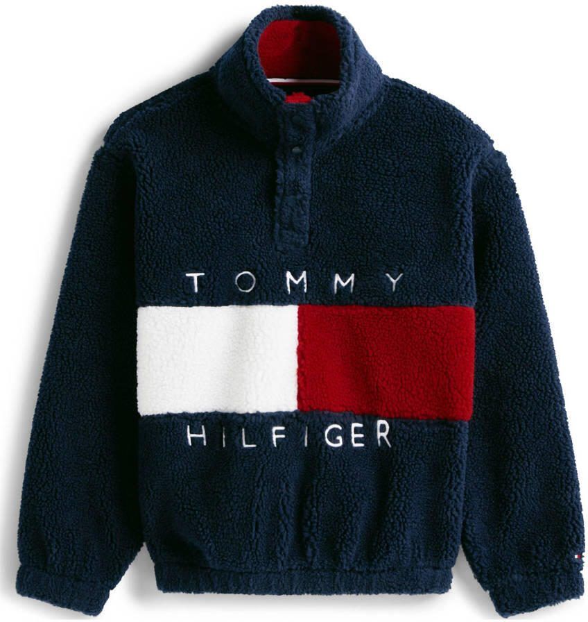 Tommy Hilfiger teddy fleecetrui donkerblauw