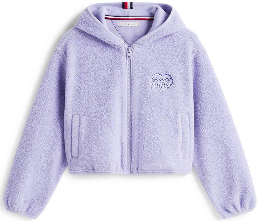 Tommy Hilfiger Teens Regular fit sweatjack in de look van teddybont