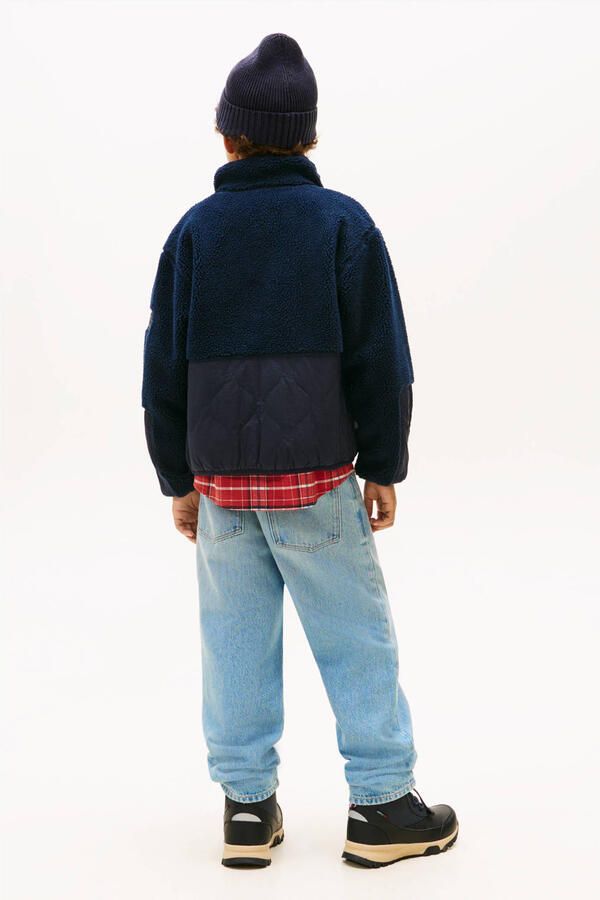 Tommy Hilfiger teddy jas herfst winter donkerblauw - Foto 3