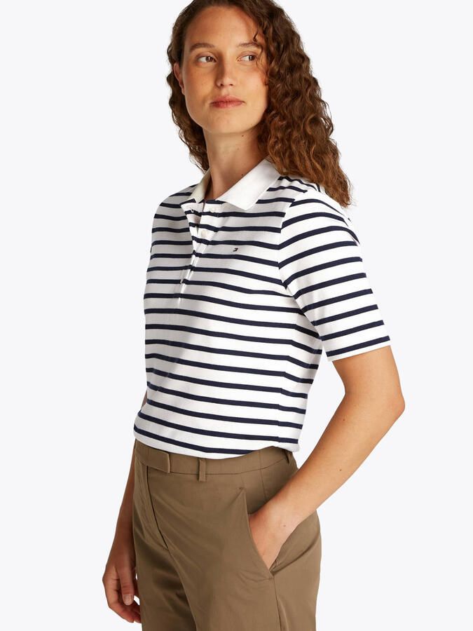 Tommy Hilfiger Poloshirt 1985 Regular Fit Pique Premium Polo met logo-borduursel met zijsplitten - Foto 3