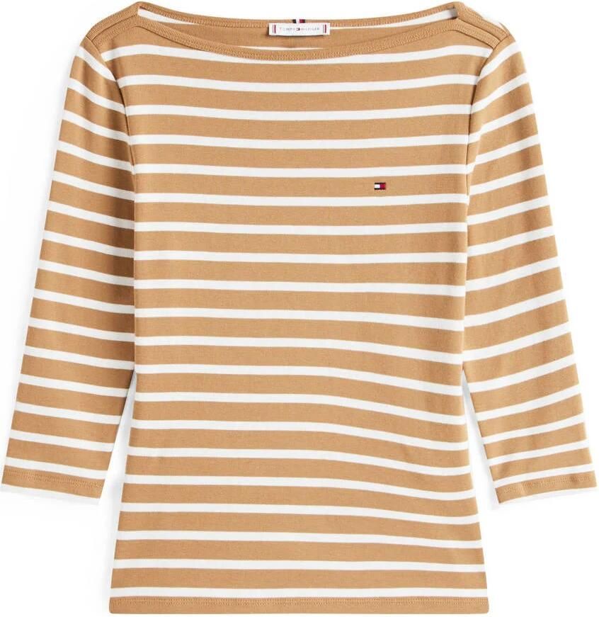 Tommy Hilfiger Shirt met 3 4 mouwen NEW CODY SLIM BOAT-NK 3 4SLV met boothals en strepen