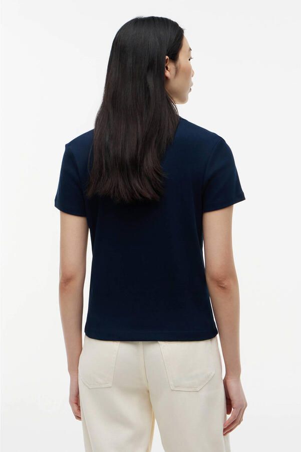 TOMMY HILFIGER Dames Tops & T-shirts Gold Button Slim Donkerblauw - Foto 5