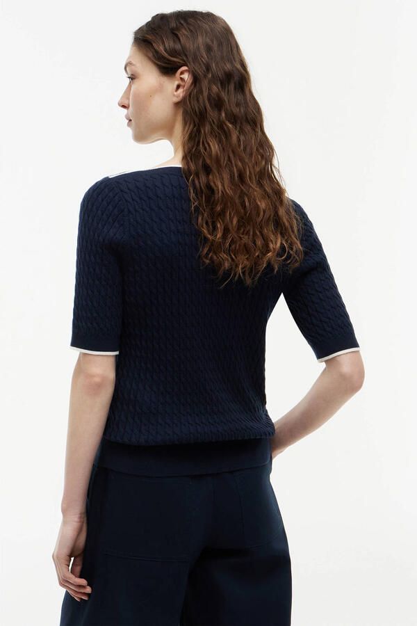 Tommy Hilfiger regular fit pullover van puur katoen met korte mouwen - Foto 3