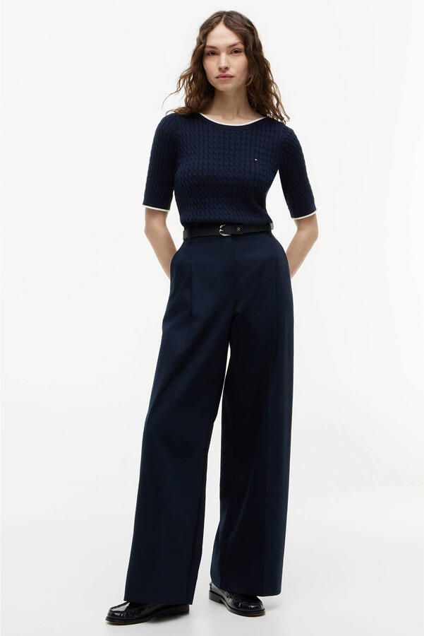 Tommy Hilfiger regular fit pullover van puur katoen met korte mouwen - Foto 2