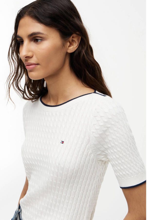 Tommy Hilfiger regular fit pullover van puur katoen met korte mouwen - Foto 2