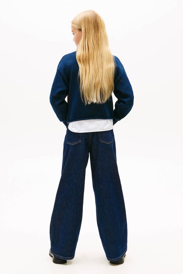 Tommy Hilfiger trui donkerblauw gebreid - Foto 3