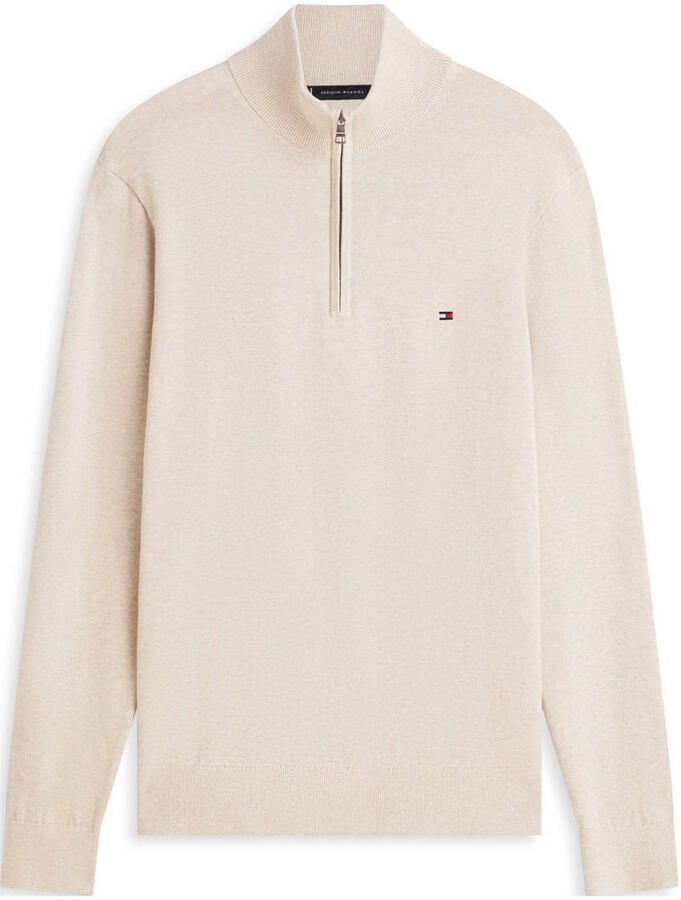 TOMMY HILFIGER Heren Truien & Vesten Essential Cotton Zip Mock Beige - Foto 5