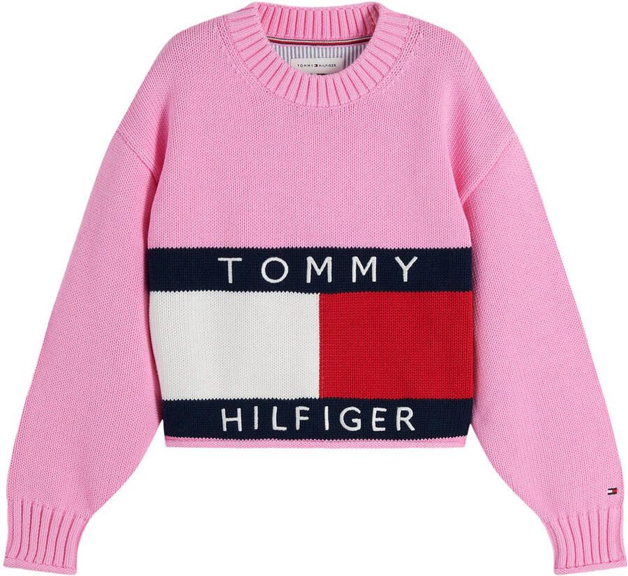 Tommy Hilfiger trui gebreid roze