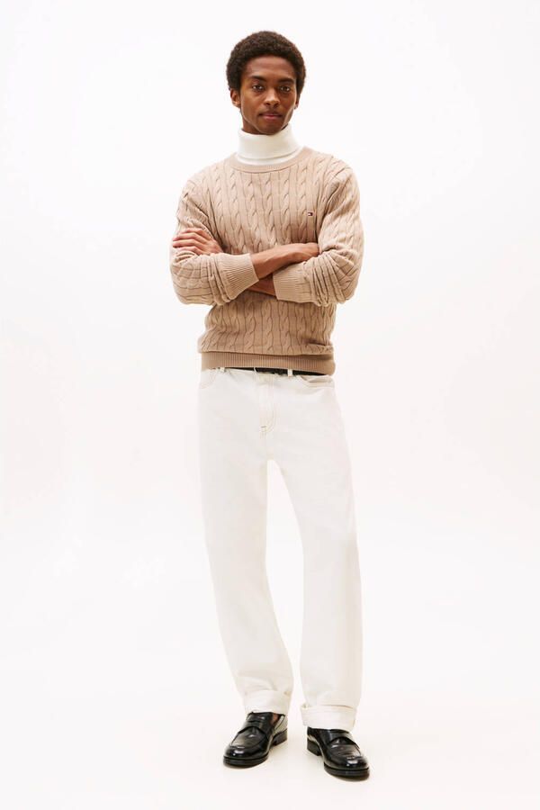 Tommy Hilfiger Regular fit gebreide pullover van zuiver katoen