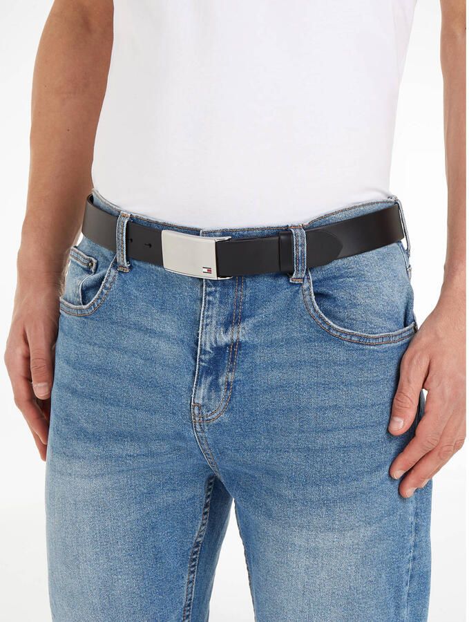 Tommy Hilfiger Koppelriem Plaque Belt 3 5 cm naar wens verstelbare gesp