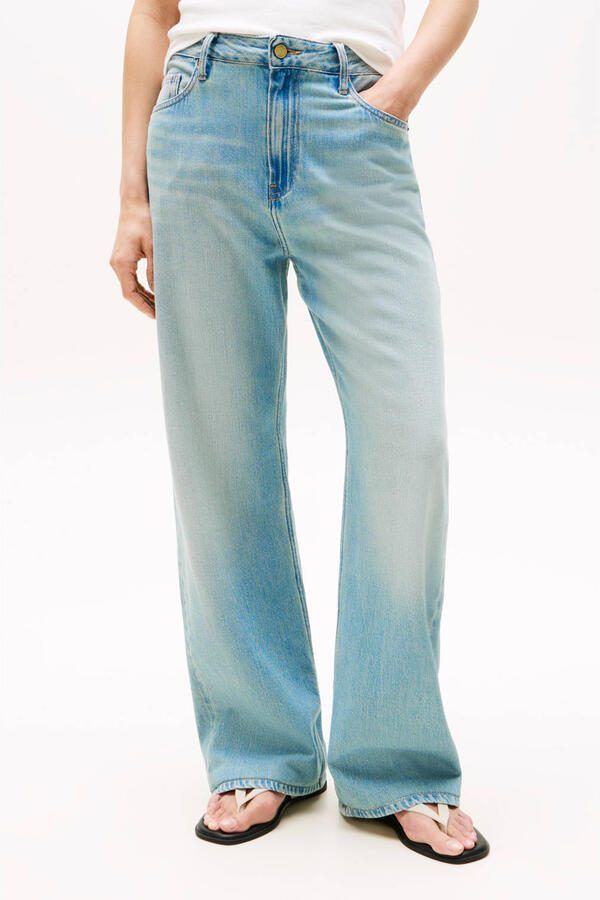 Tommy Hilfiger wide leg jeans light blue denim - Foto 3