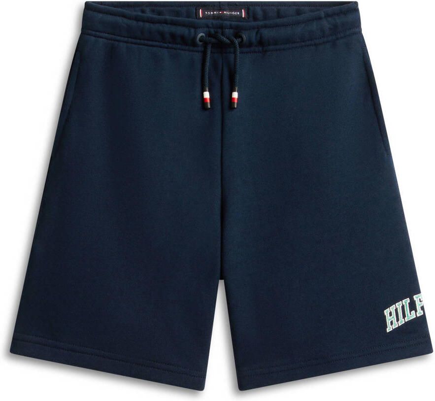 Tommy Hilfiger wide leg sweatshort donkerblauw