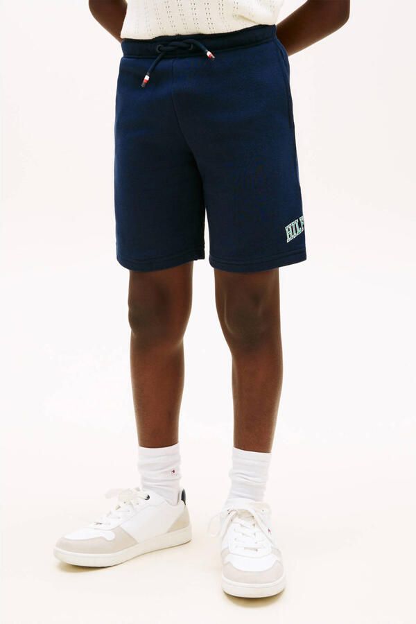 Tommy Hilfiger wide leg sweatshort donkerblauw - Foto 3
