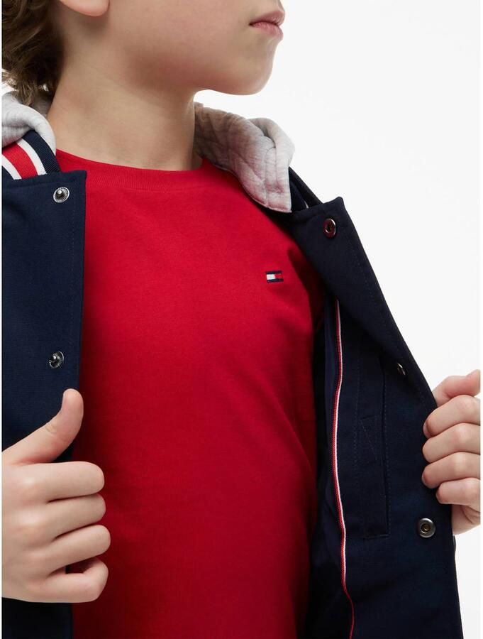 Tommy Hilfiger winter bomberjack donkerblauw Jas Jongens Polyester Capuchon - Foto 2