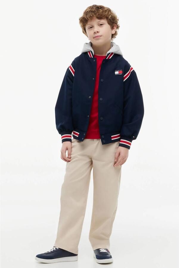 Tommy Hilfiger winter bomberjack donkerblauw Jas Jongens Polyester Capuchon - Foto 3