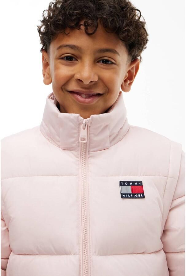 Tommy Hilfiger winterjas lichtroze Polyester Capuchon - Foto 2