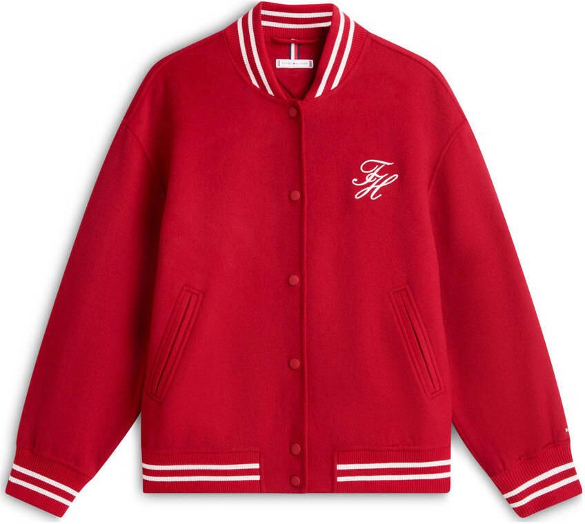 Tommy Hilfiger wollen bomberjack rood