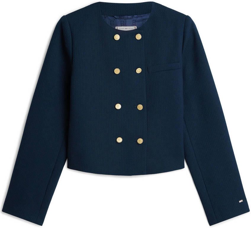 TOMMY HILFIGER Dames Jassen Preppy Texture Lady Jacket Donkerblauw - Foto 5