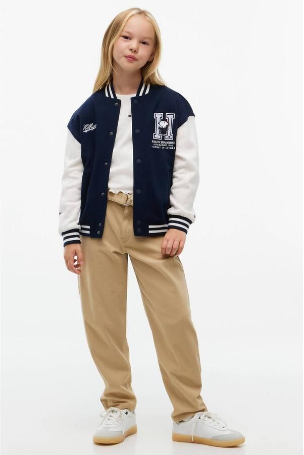 Tommy Hilfiger x Peanuts Snoopy bomberjack donkerblauw wit Jas Katoen Ronde hals - Foto 2