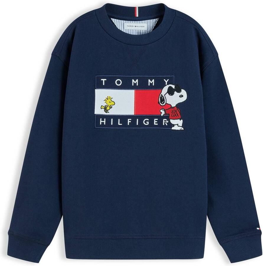 Tommy Hilfiger x Peanuts Snoopy sweater donkerblauw