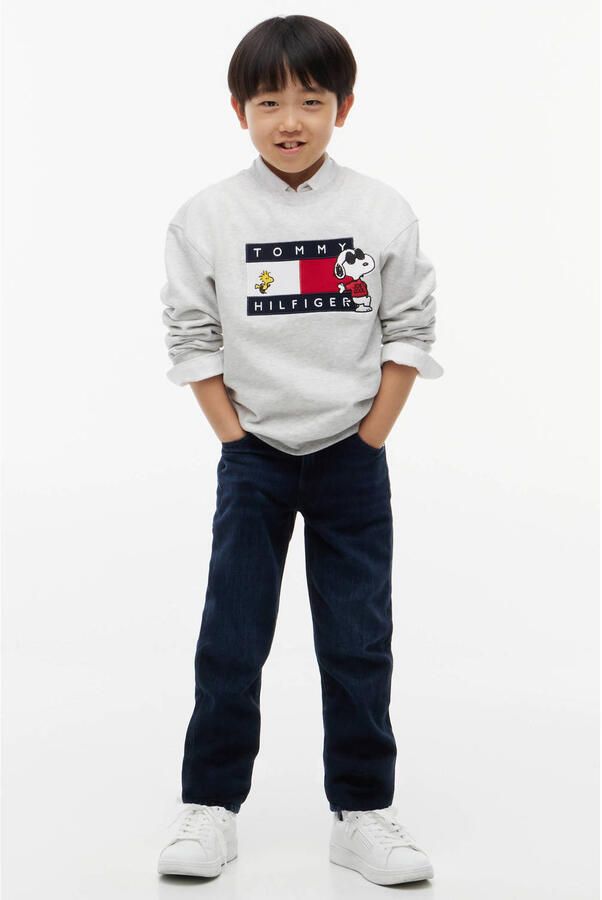 Tommy Hilfiger x Peanuts Snoopy sweater grijs melange Printopdruk - Foto 2