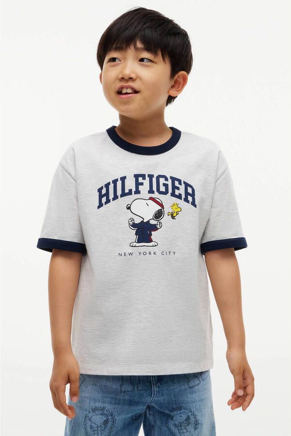Tommy Hilfiger x Peanuts Snoopy T-shirt grijs melange - Foto 2