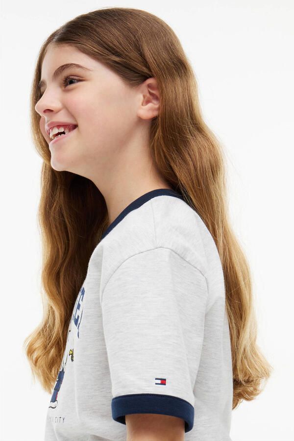 Tommy Hilfiger x Peanuts Snoopy T-shirt grijs melange Katoen Ronde hals - Foto 3