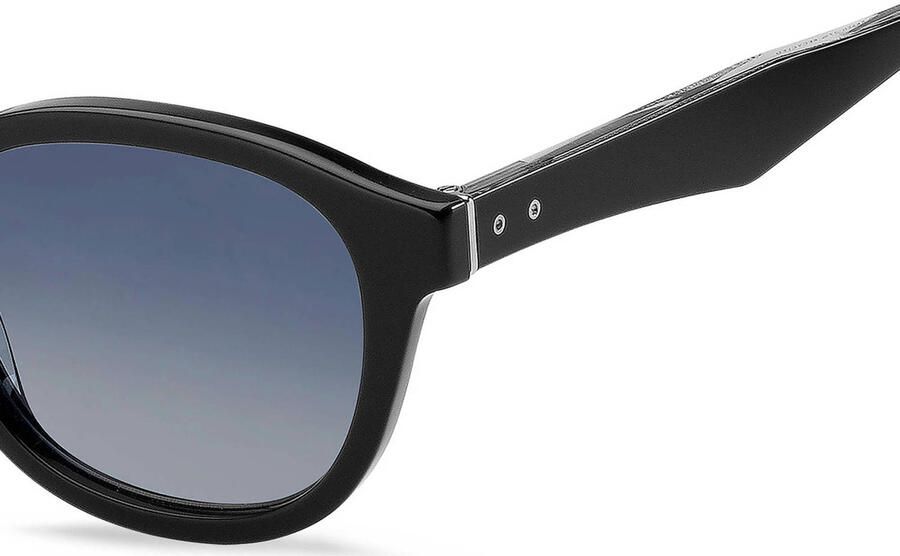 Tommy Hilfiger Zwarte Frame Blauw Getinte Grijze Lens Black Unisex - Foto 3